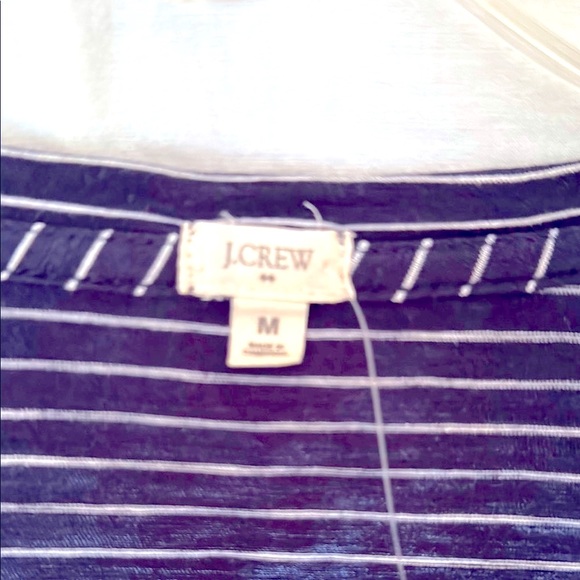 J. Crew Striped V-Neck Long Sleeve Top - Black and White NWT - Picture 2 of 3